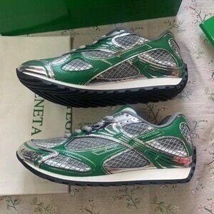 Bottega Veneta Orbit Silver Parakeet Unisex Sneakers